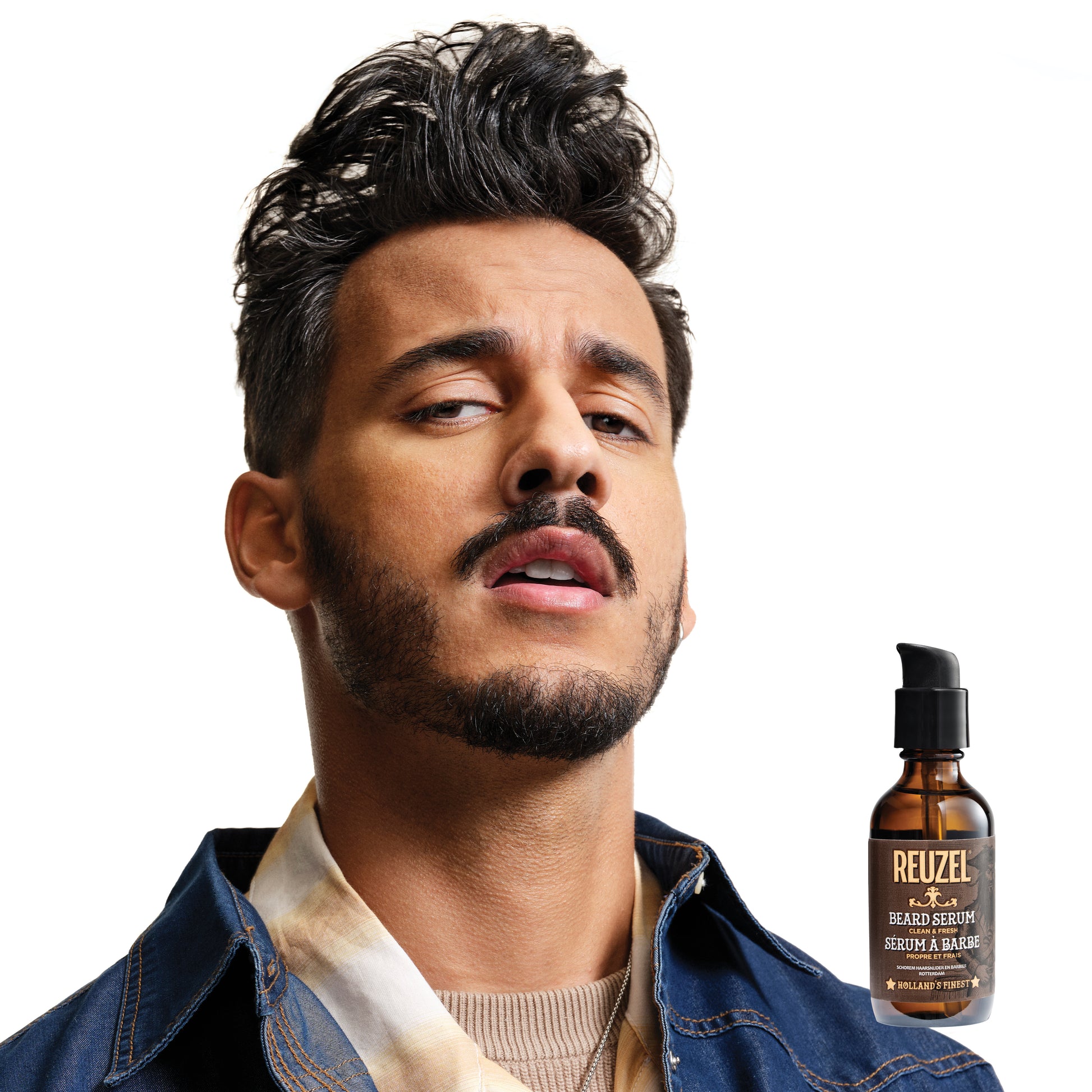 Reuzel Beard Oil and Serum for a clean, fresh beard with nourishing natural ingredients, ideal for beard grooming and softness.