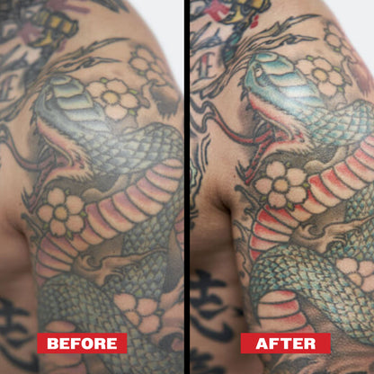 Reuzel TAT Hydrabalm tattoo aftercare product tube with blue label and white cap, designed for healing and moisturizing tattoos.