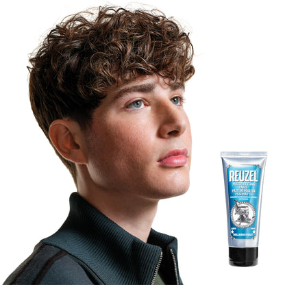 Reuzel Matte Styling Paste in a jar with a textured matte finish, suitable for hair styling and texturizing.