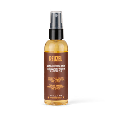 Reuzel Spray Grooming Tonic in 100ml spray bottle, a hair tonic for styling and refreshing hair.