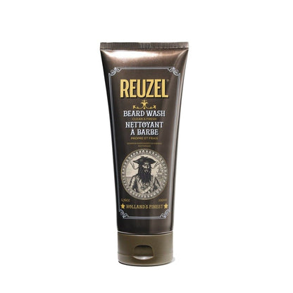 Reuzel Clean & Fresh Beard Wash bottle with label, showcasing a beard grooming product for cleaning and refreshing facial hair.