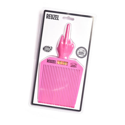 Reuzel Germany Bird Flat Top Comb in packaging, featuring a sleek black flat top comb for grooming and styling hair.
