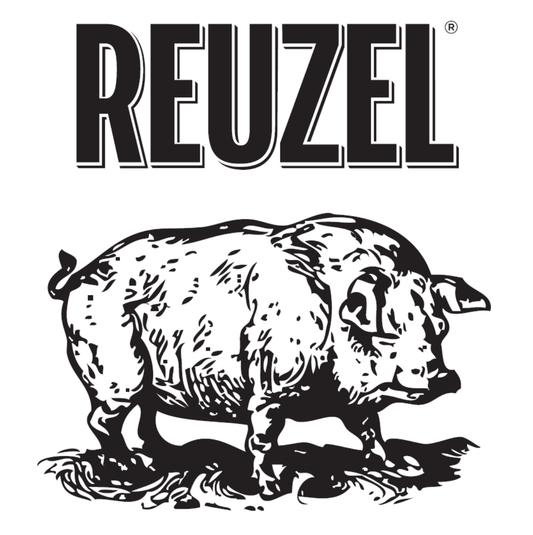 Reuzel gift card featuring the Reuzel logo with a pig mascot, ideal for grooming and barbering gift options.