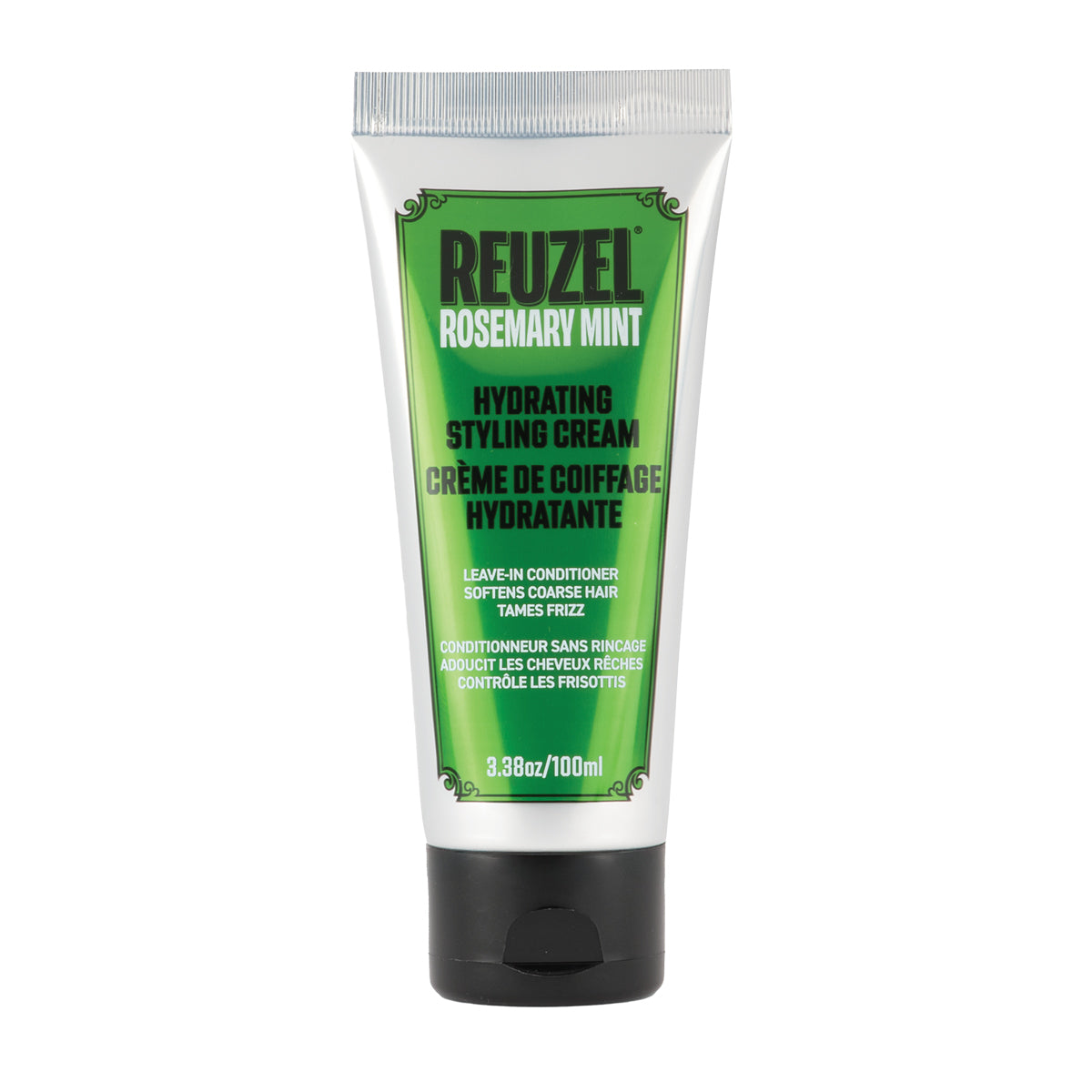 Reuzel hydrating styling cream and leave-in conditioner for smooth, moisturized hair styling.