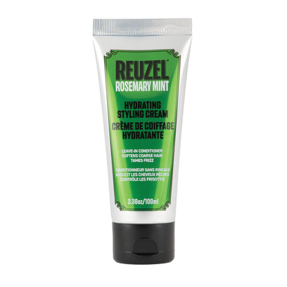 Reuzel hydrating styling cream and leave-in conditioner for smooth, moisturized hair styling.