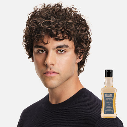 Reuzel aftershave bottle with label, showcasing the perfume and cologne product for men's grooming and fragrance.