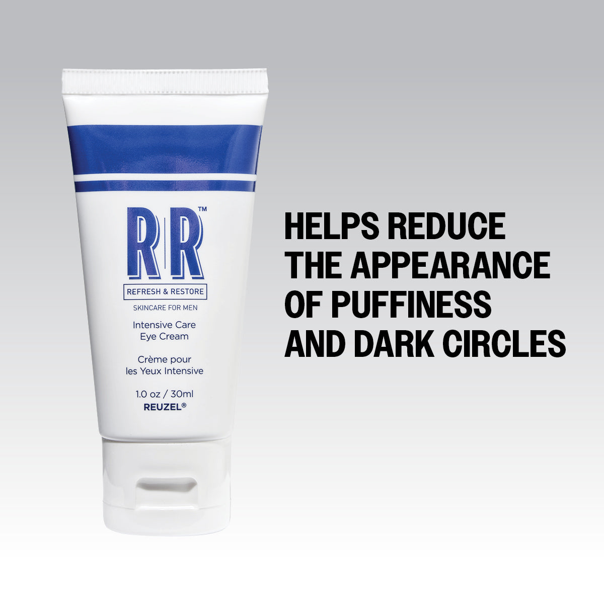 Reuzel Intensive Care Eye Cream in a jar, showing the creamy skincare product with a clean, minimal design and the brand logo.